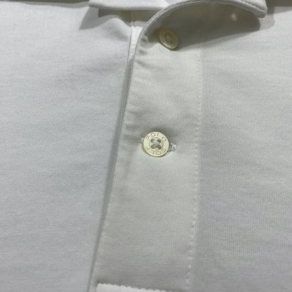 Polo Ralph Lauren PGA Ocean Course Golf Polo Shirt‎ L White Wicking Athletic